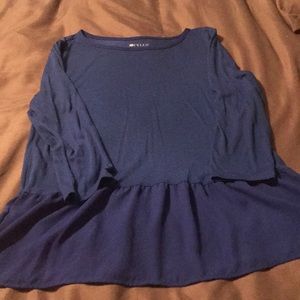 Blue stylus peplum top